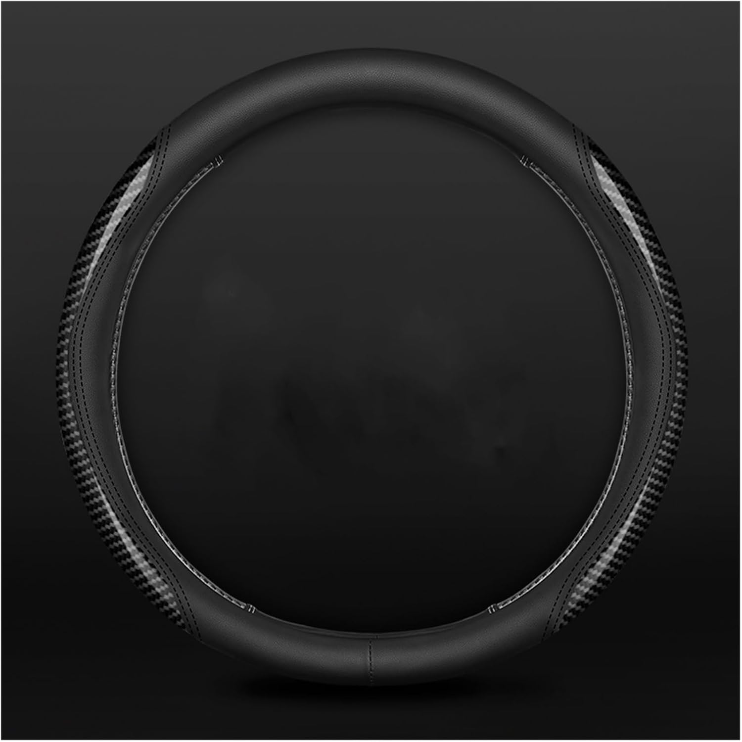 Car Steering Wheel Cover Set Car Steering Wheel Cover Four Seasons Carbon Fiber Leather Fresh and Breathable Fashion Car Interior (Color : 1#)