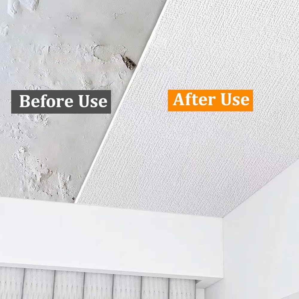WYWY Paneles de Techo Autoadhesivos de Poliestireno - Resistentes a Grietas y Fáciles de Cortar, para Baño, Cocina y Hogar(White,50x10m)