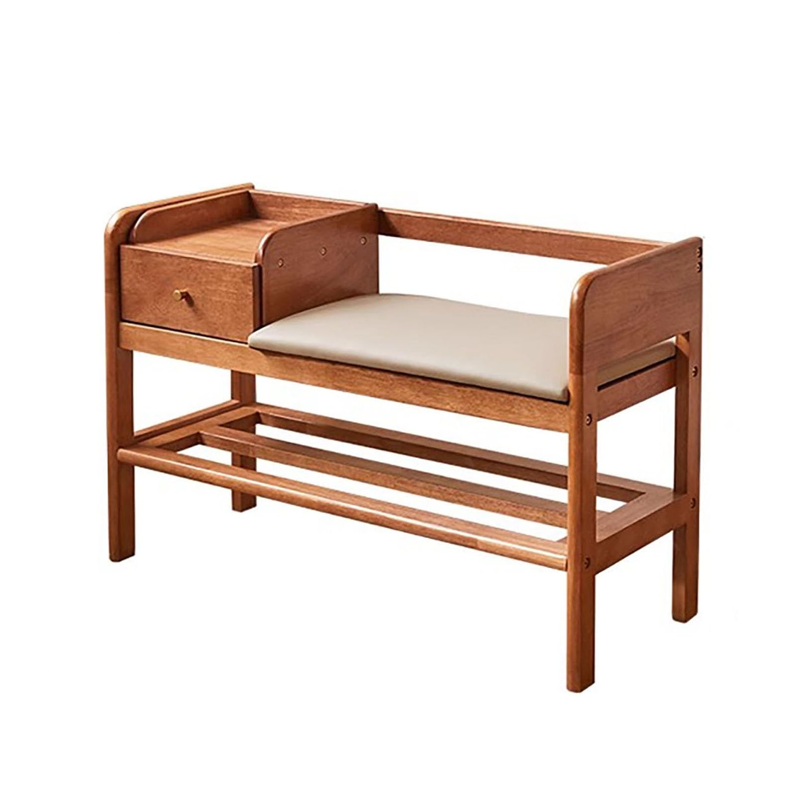 Banc à chaussures rembourré entrée salon meuble de rangement gain de place