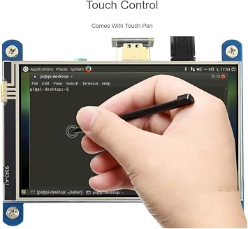 4inch Resistive Touch Screen LCD (H) Compatible with Raspberry Pi 480800 Pixels Resolution HDMI Interface IPS Panel Various Support Jetson Nano PC Windows