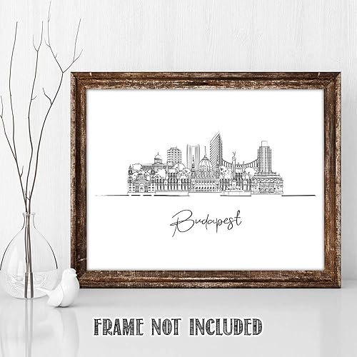 Vista 198 de París Skyline - Decoración de pared para sala de estar, arte de pared en blanco y negro, cuadros de pared de horizonte europeo para sala de estar