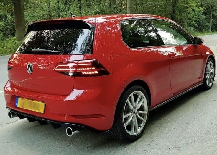 Maxton Design Heckdiffusor GTI Look für VW Golf 7 Facelift (2017-2020) Hochglanz schwarz