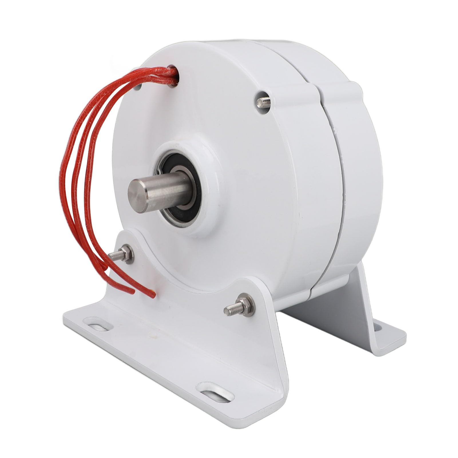 Generatore CA Trifase, Generatore Sincrono a Magneti Permanenti a Doppio Albero da 12 V, Lega di Alluminio e Acciaio Al Carbonio, con Base, per Utenti di Turbine Eoliche Verticali o