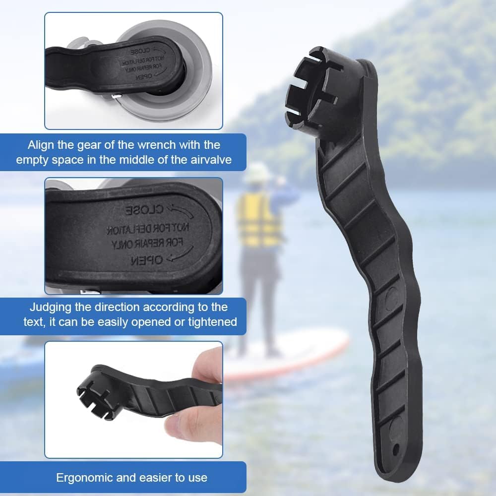 Tappi Aria universali a 6 scanalature Valvola Aria per Barca Kayak con Chiave, Tappo valvola Aria Gas a Doppia Tenuta Sostituzioni per gommone Zattera Gommone Kayak Canoa Zattere