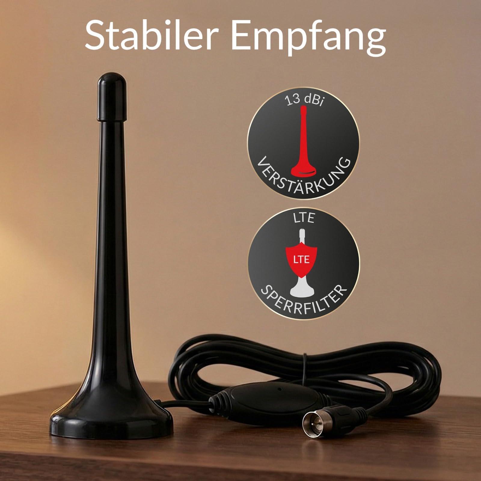 Opticum Nytrobox X DVB-T2 Receiver mit PVR Aufnahmefunktion und DVB-T Antenne Set HDMI SCART USB