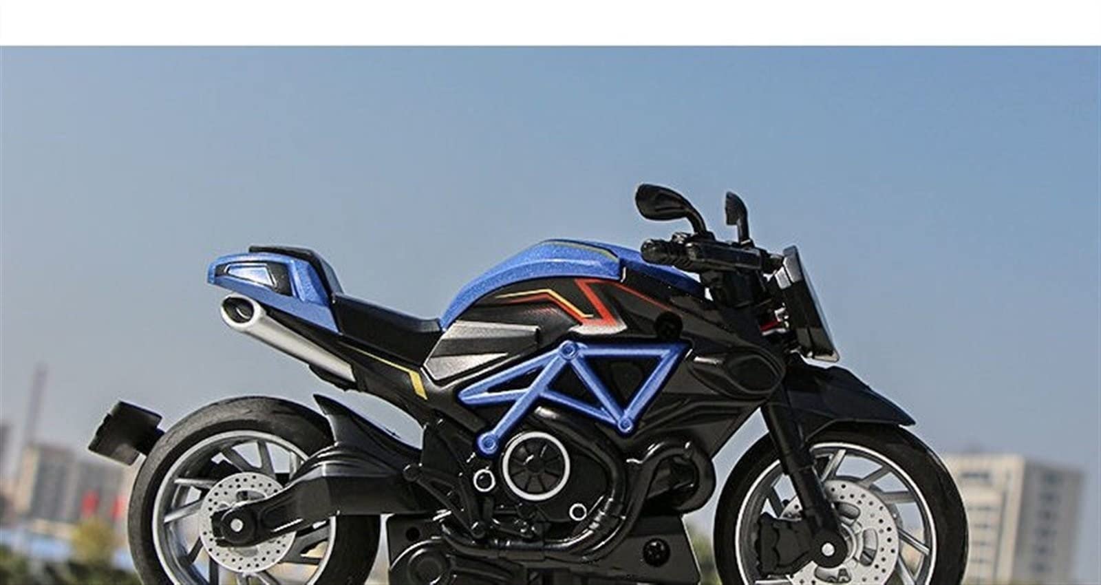 Moto de Juguete Modelo De Motocicleta, Luz Y Efecto Sonido, Coche Fundido A Presión, Juguetes para Niños, Regalo Cumpleaños, para, Escala 1:12, Aleación | Orange