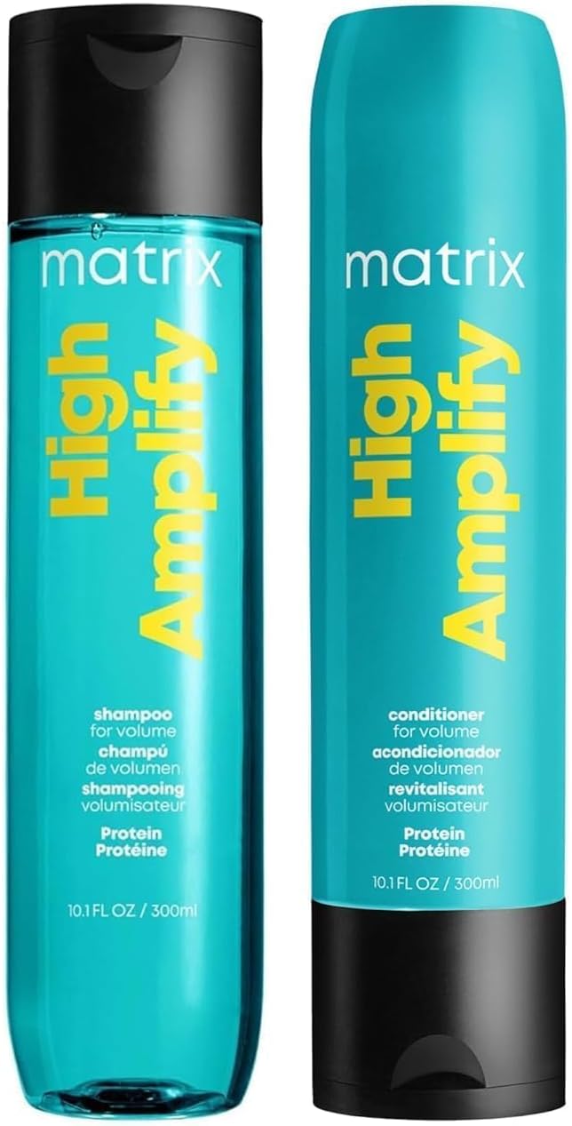 High Amplify Volumizing Shampoo & Conditioner Set - Cleanses and Provides Lightweight Conditioning With Protein, Lasting Volume & Strengthening, Silicone-Free, For Fine & Limp Hair, 10.1 FL Oz