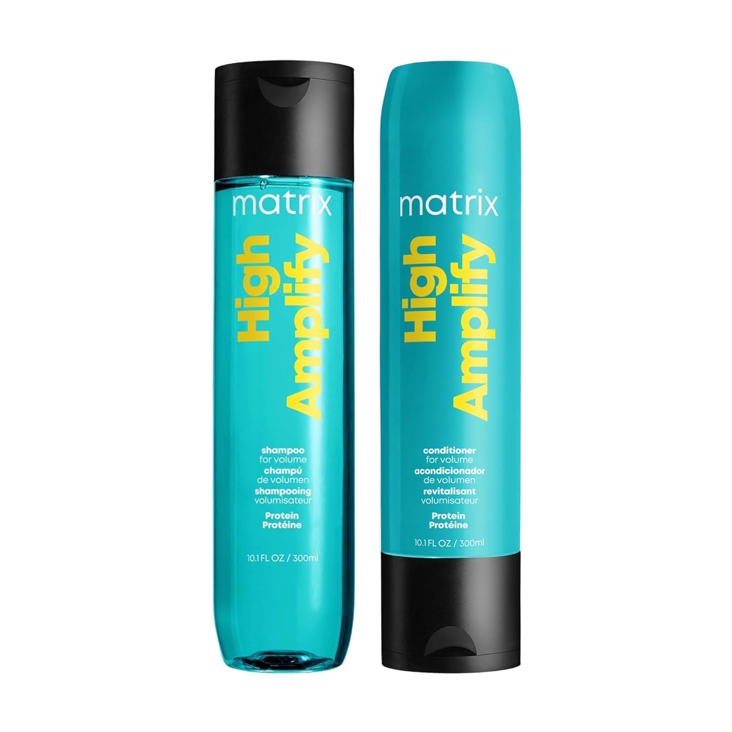 Matrix High Amplify Volumizing Shampoo & Conditioner Set - Cleanses and Provides Lightweight Conditioning With Protein, Lasting Volume & Strengthening, Silicone-Free, For Fine & Limp Hair, 10.1 FL Oz