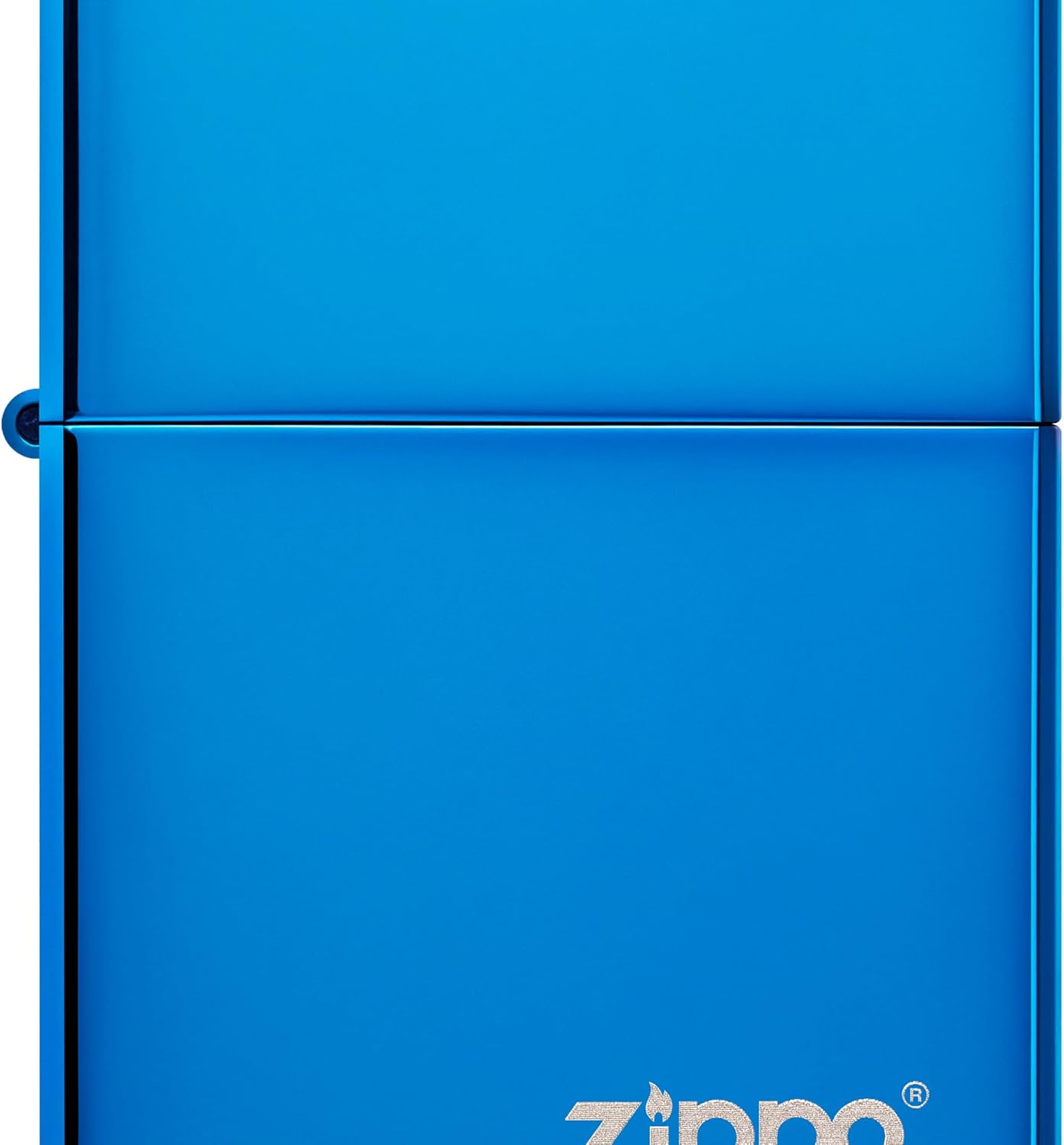 Zippo Logo High Polish Blue Pocket Lighter