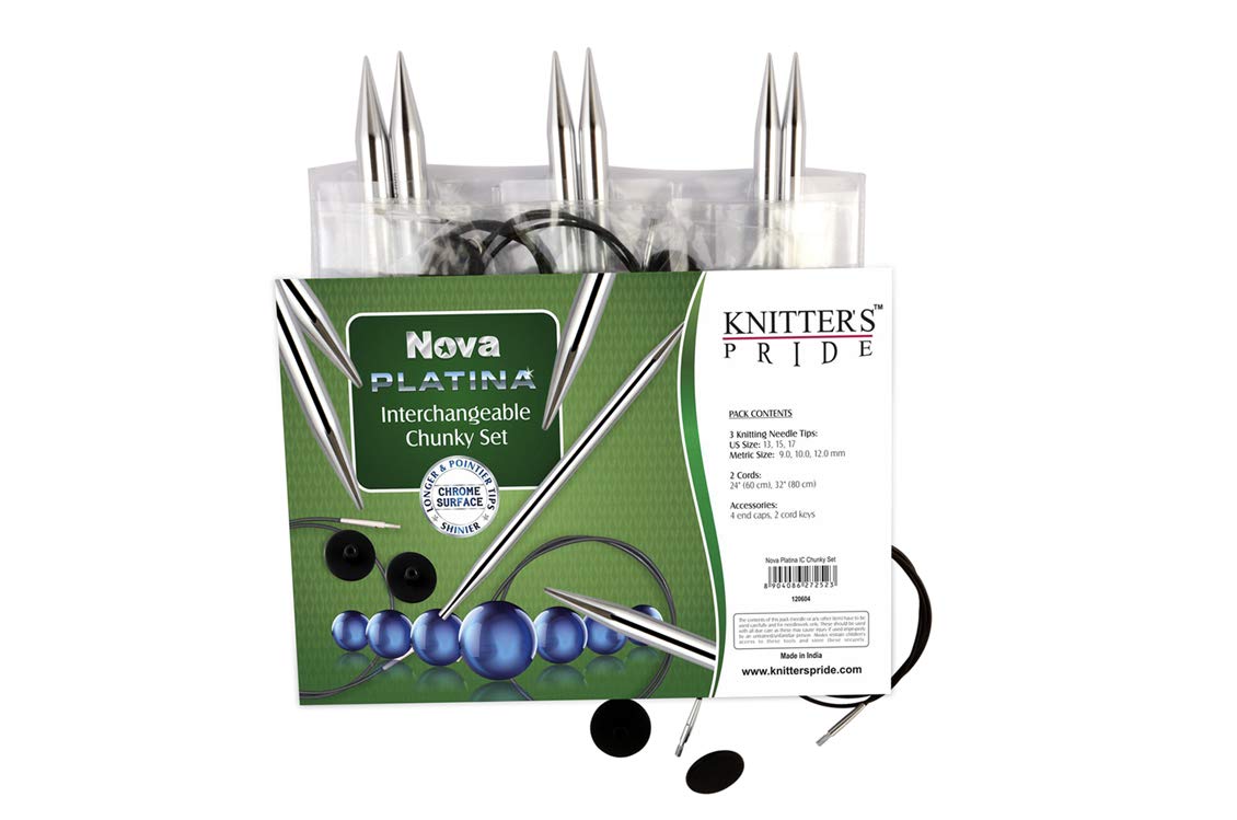 Knitter's Pride Nova Platina Conjuntos intercambiables, Grueso