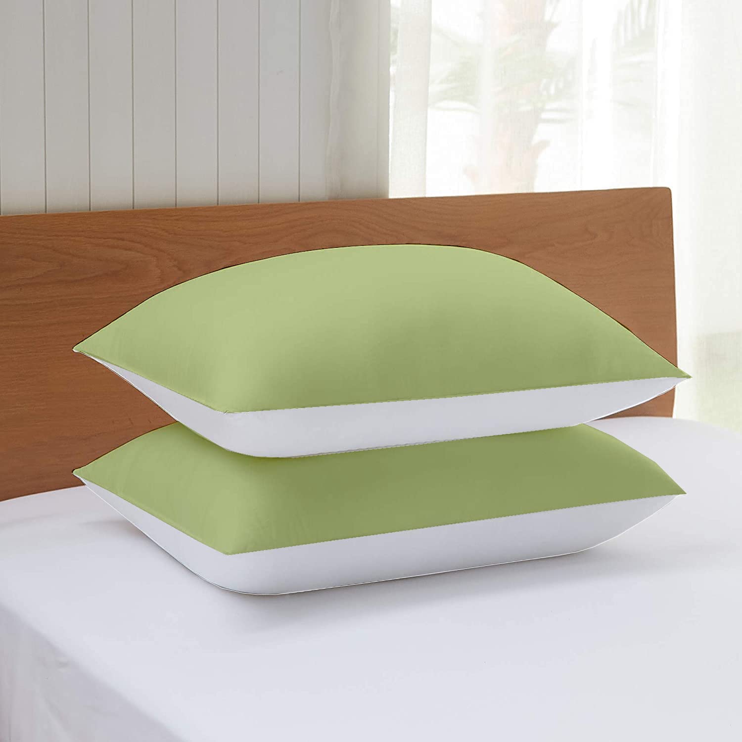 Egyptian Cotton Pillow Covers - Set of 2 Dark Grey -10