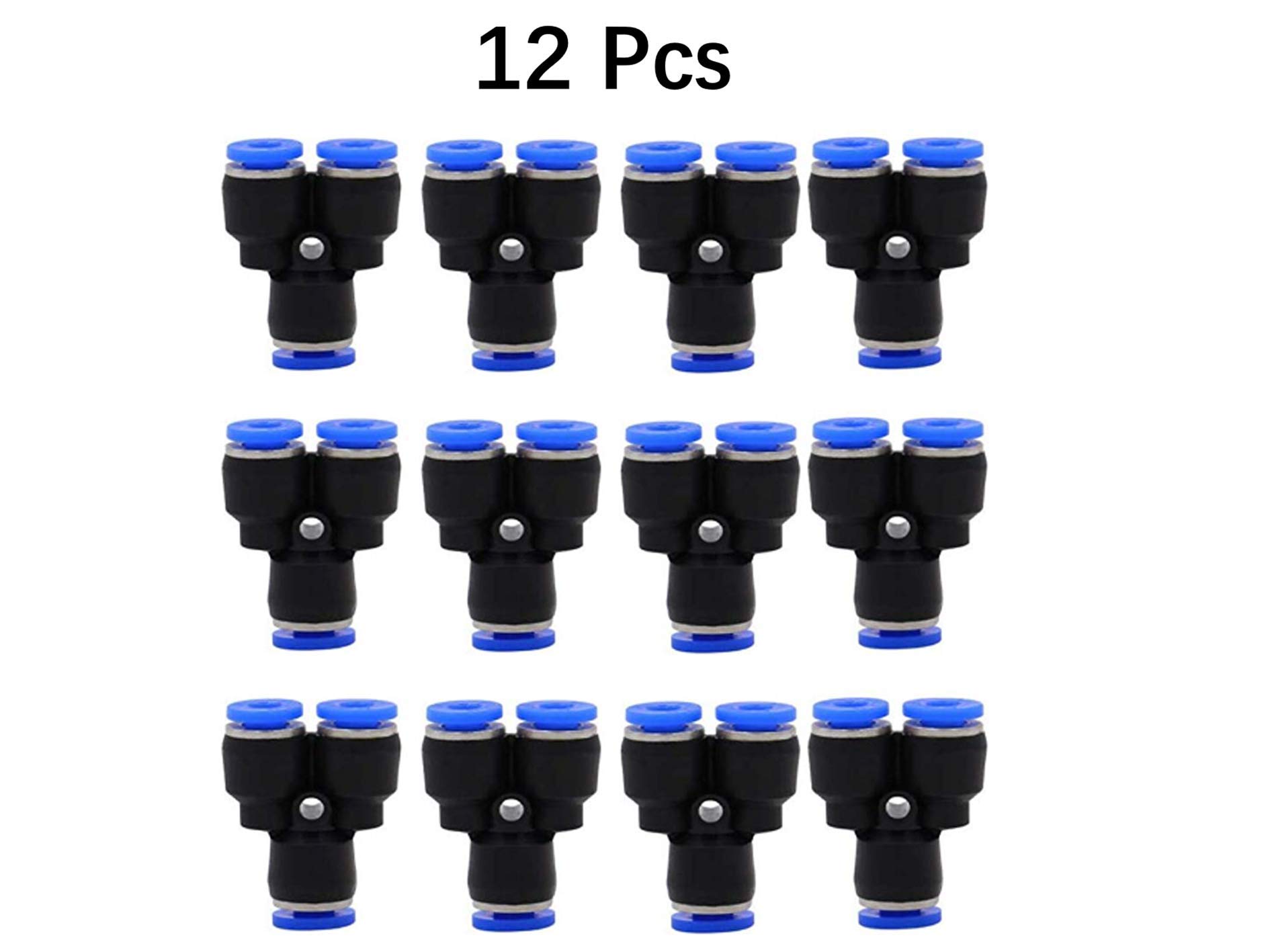 Buy 12Pcs 1/4" Y Spliter Plastic Push To Connect Fittings Tube Connect