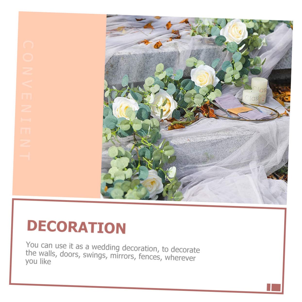 PRETYZOOM 3stücke Künstliche Eukalyptus-blumengirlande Dekorative Hängende Blumenranke Für Hochzeiten - Und Wohnaccessoires Kunstblumen Für Besondere Anlässe