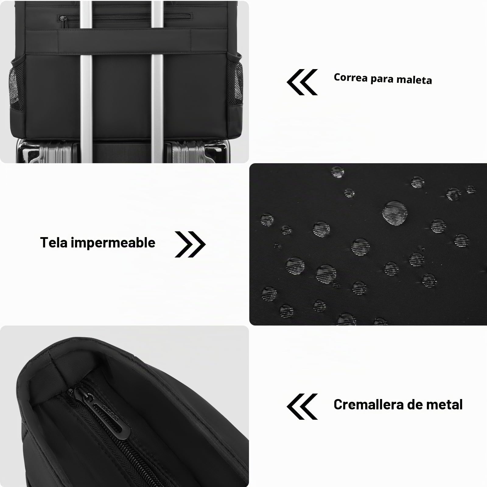 MOSISO Bolso Tote Portátil, Bolso Portátil 15-15,6 Pulgadas | Bolsos Bandolera Gran Capacidad para Ordenador Trabajo Portavasos&Compartimento Portátil&Cinturón Trasero para Trabajo, Negro