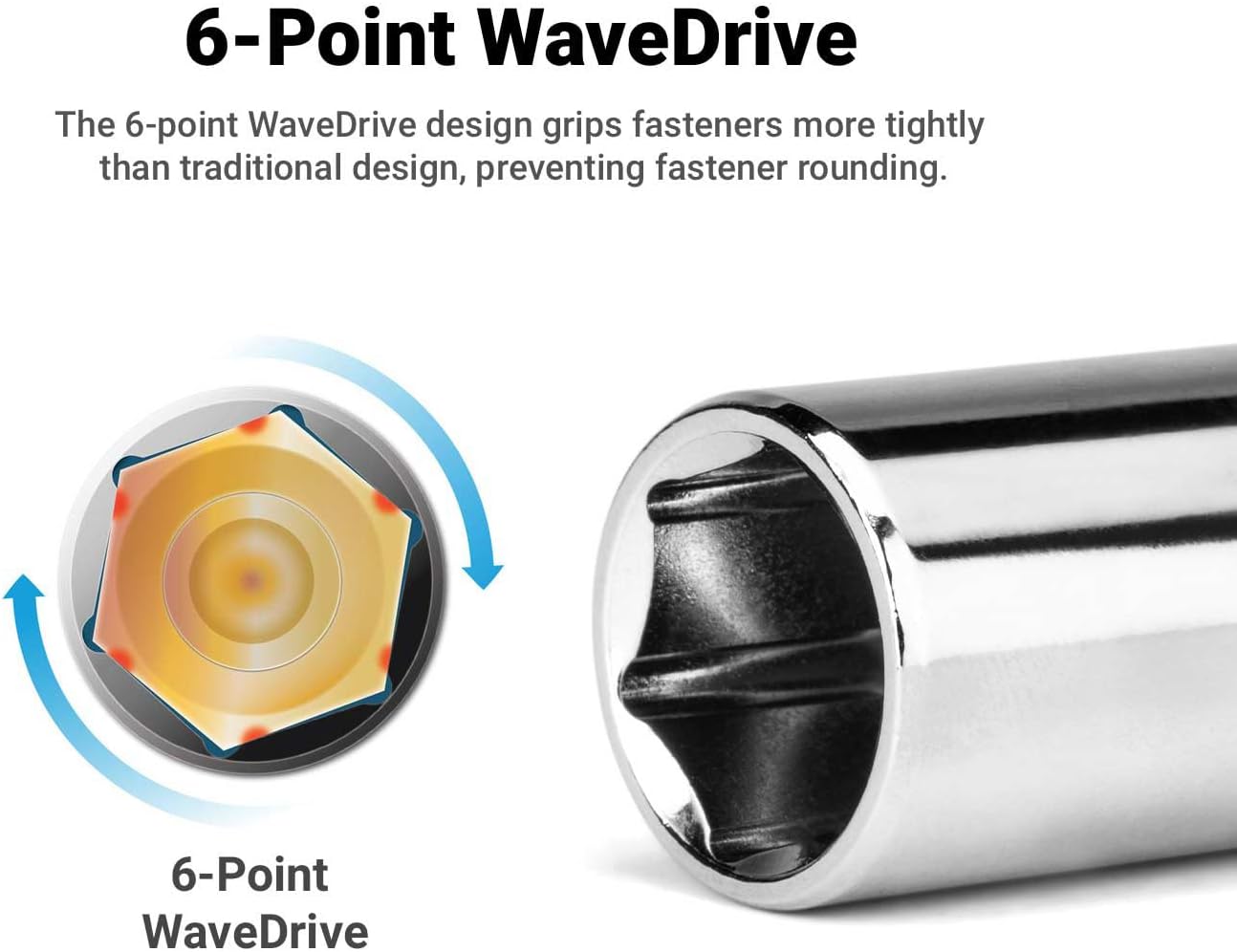Capri Tools 1/4 in. Drive Master 6-Point Chrome Socket Set, 4 to 15 mm, with Extension and 90-Tooth Soft Grip Ratchet, 34-Piece, Metric
