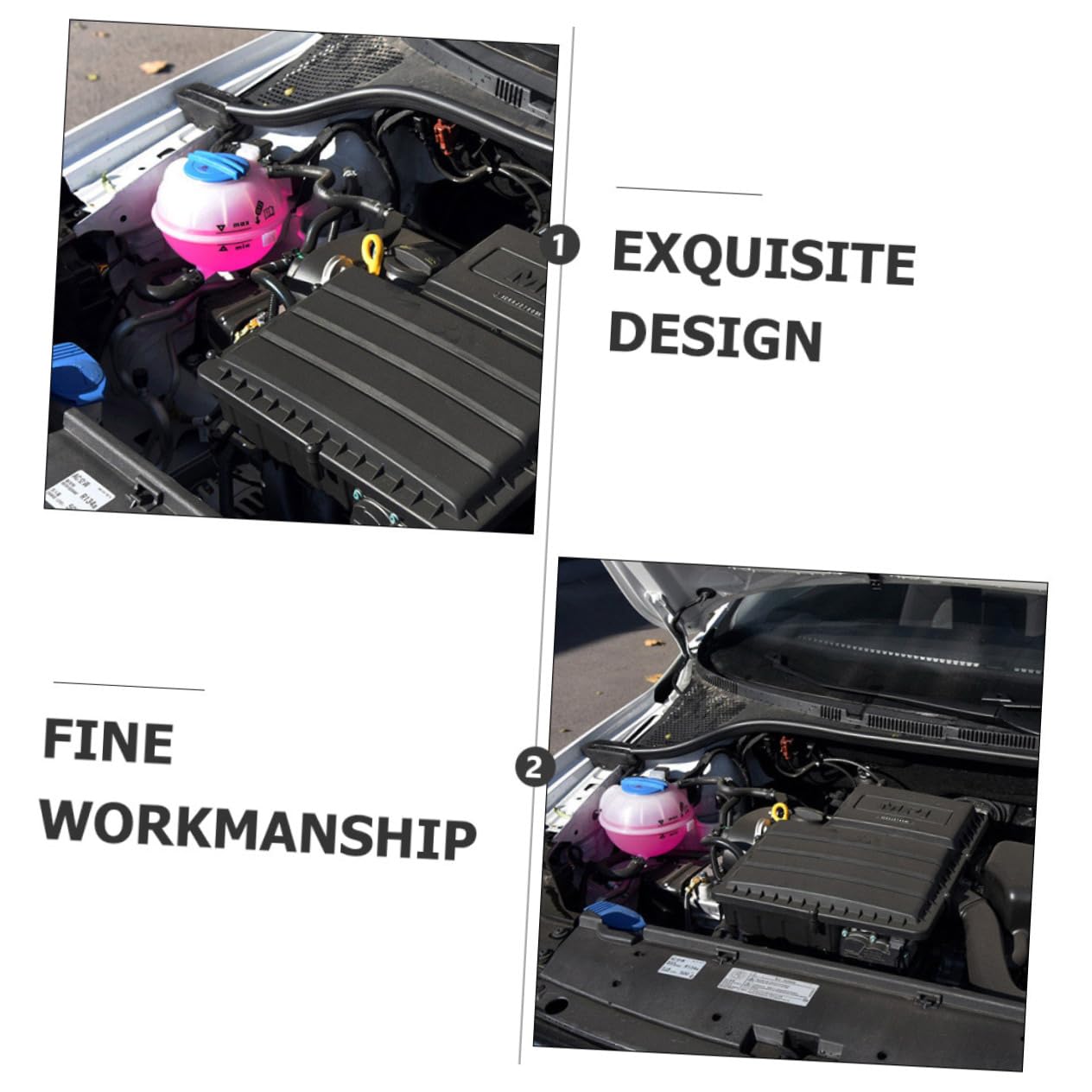 Cabilock Serbatoio di Espansione Radiatore per Auto Vaschetta di Raffreddamento Resistente Facile Installazione Compatibile con Vari Modelli