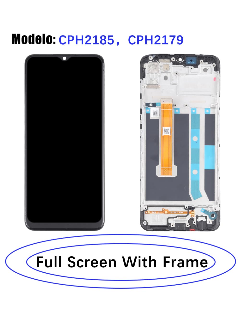 VITRE ECRAN + ECRAN LCD POUR OPPO A15 CPH2185 6.52 NOIR + OUTILS + COLLE