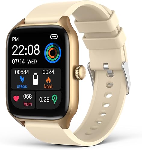 Reloj inteligente para mujer con llamada Bluetooth, rastreador de actividad y actividad física de 1.96 pulgadas, pantalla táctil completa HD con