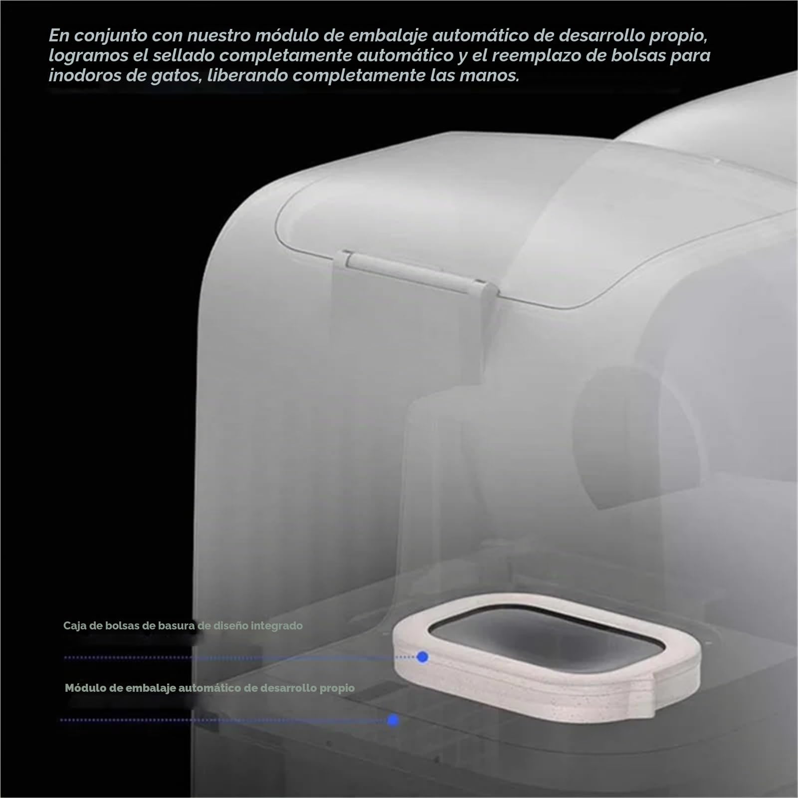 Compatible con Caja de Bolsas de Basura con Anillo Recargable Petkit B23B, contenedor de Basura de Embalaje automático for Caja de Arena for Gatos