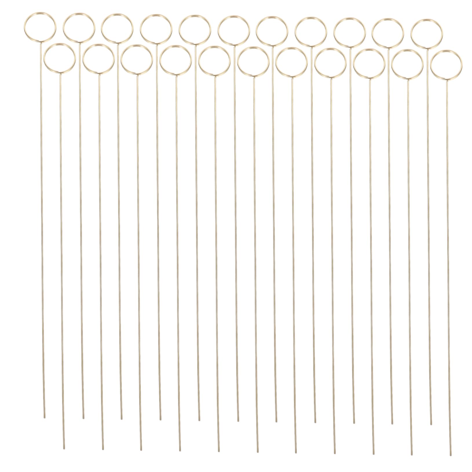 Cabilock 30Pcs Gold Floral Card Holder Picks Metal Wire Table Decor for Weddings Birthdays Showers Flower Photo Clips Secure Stable Design for Centerpieces