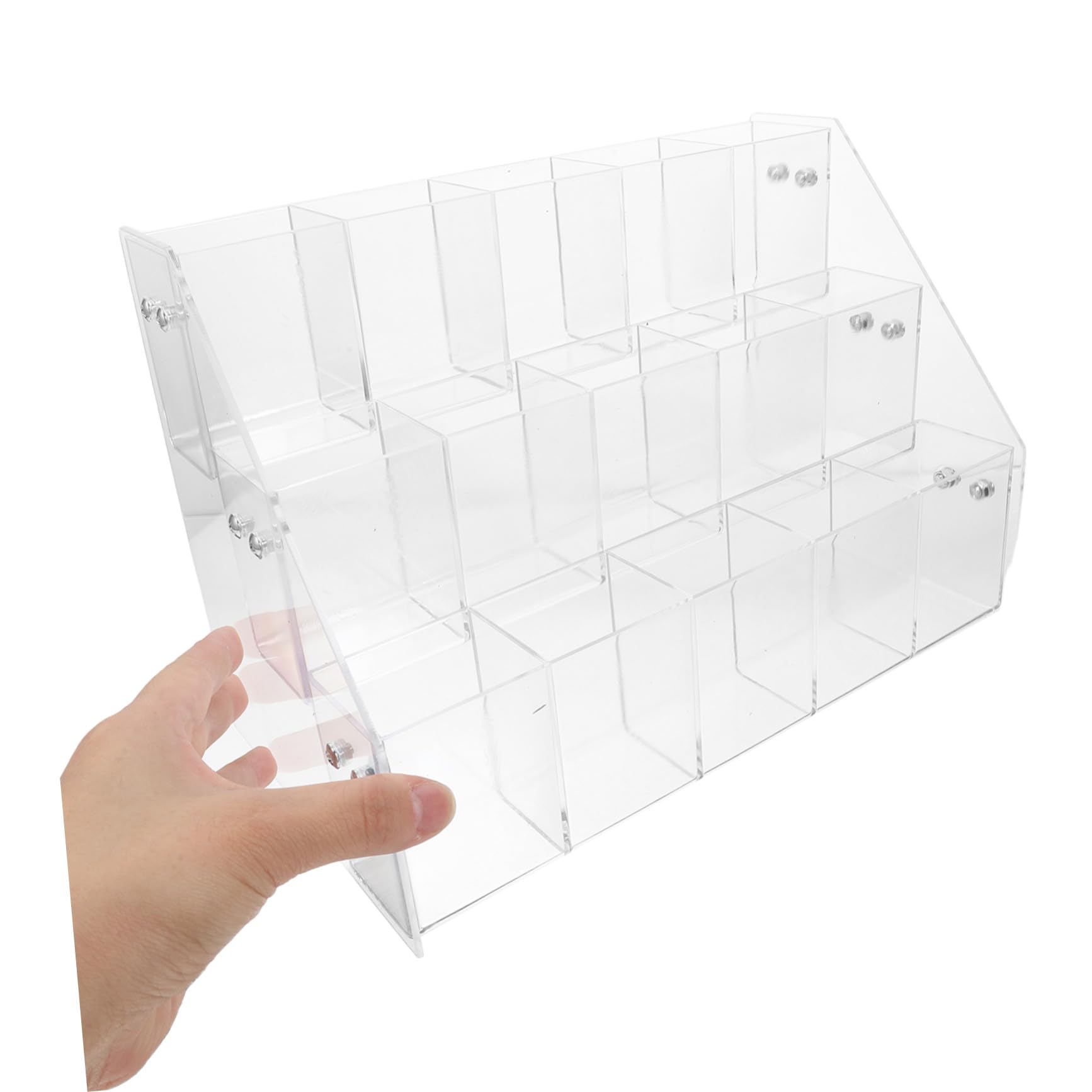 Présentoir Stylos Acrylique Transparent Niveaux Robuste pour Pinceaux Maquillage et Fournitures Bureau École