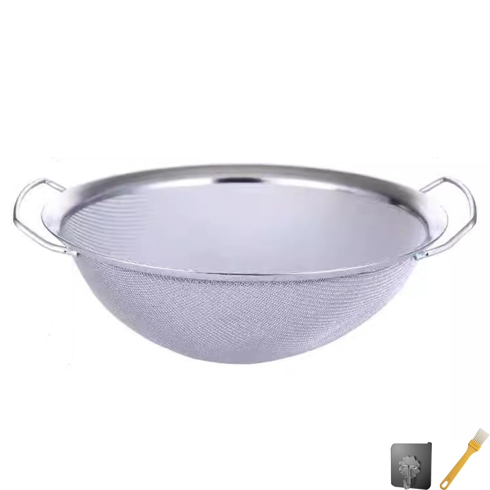 Sitko do mąki ze stali nierdzewnej, sitko do herbaty ze stali nierdzewnej, sitko kuchenne nadaje się do przesiewania, filtrowania i opróżniania. (31,4 cm)
