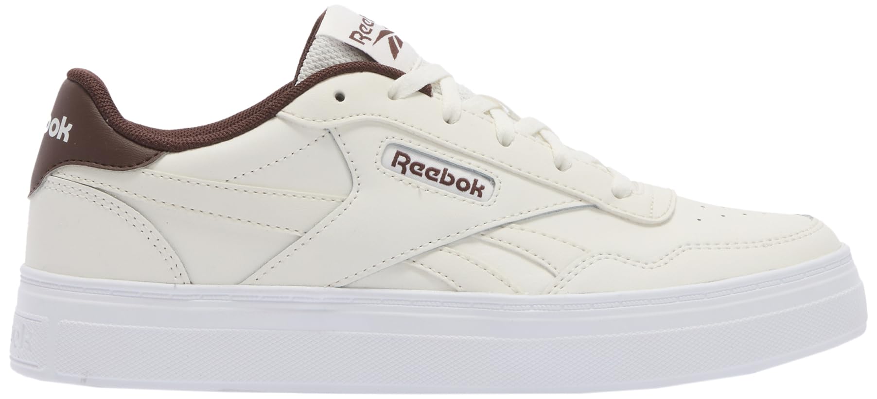 Reebok Women's Court Advance BoldSneaker, Chalk Ftwrwhite Unearthedbrown, 8.5 UK