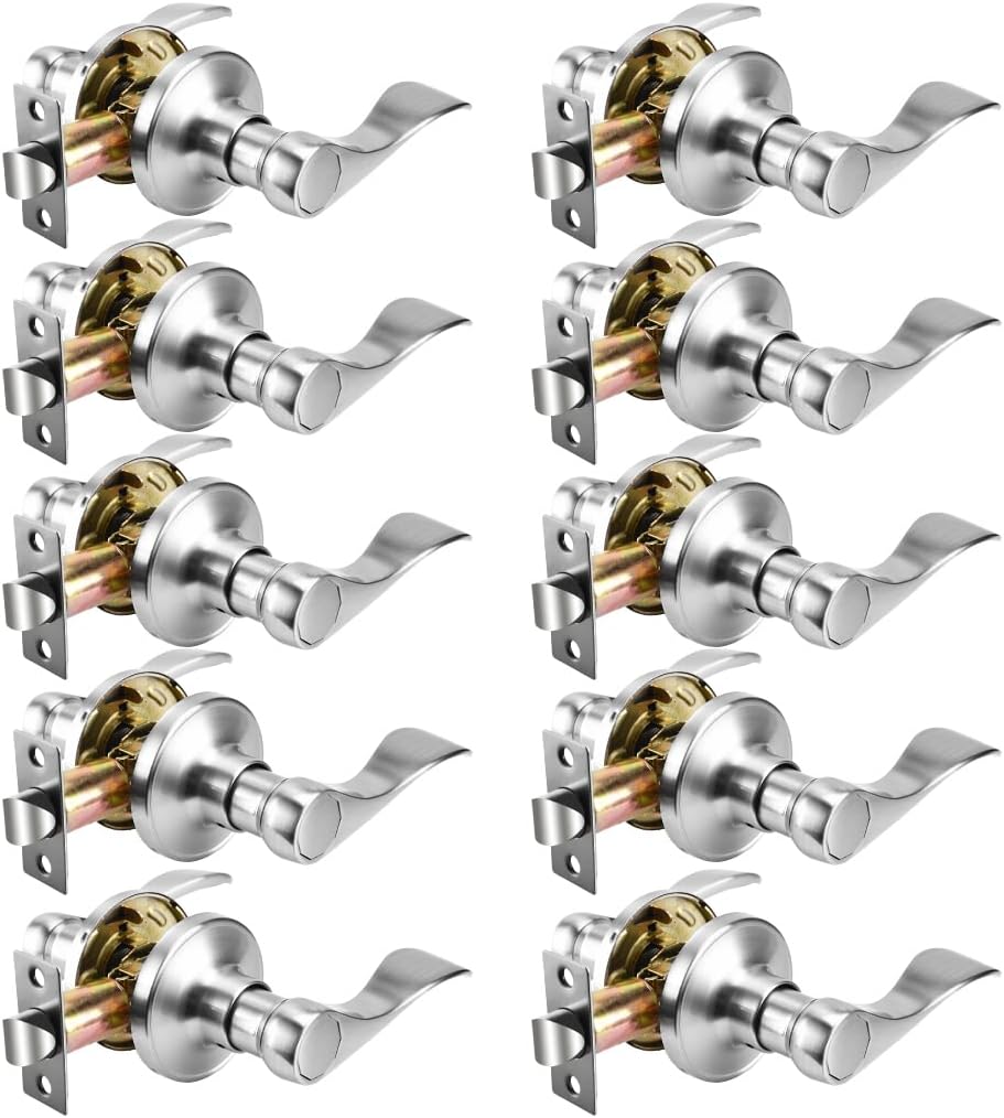 Supstron Passage Door Levers, Stainless Steel Leversets