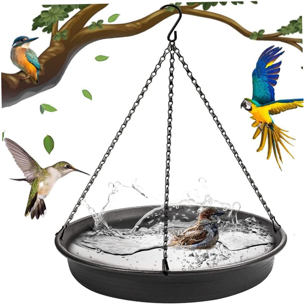 Mangeoire plaque suspendue et eau d'oiseau pour petit jardin sauvage