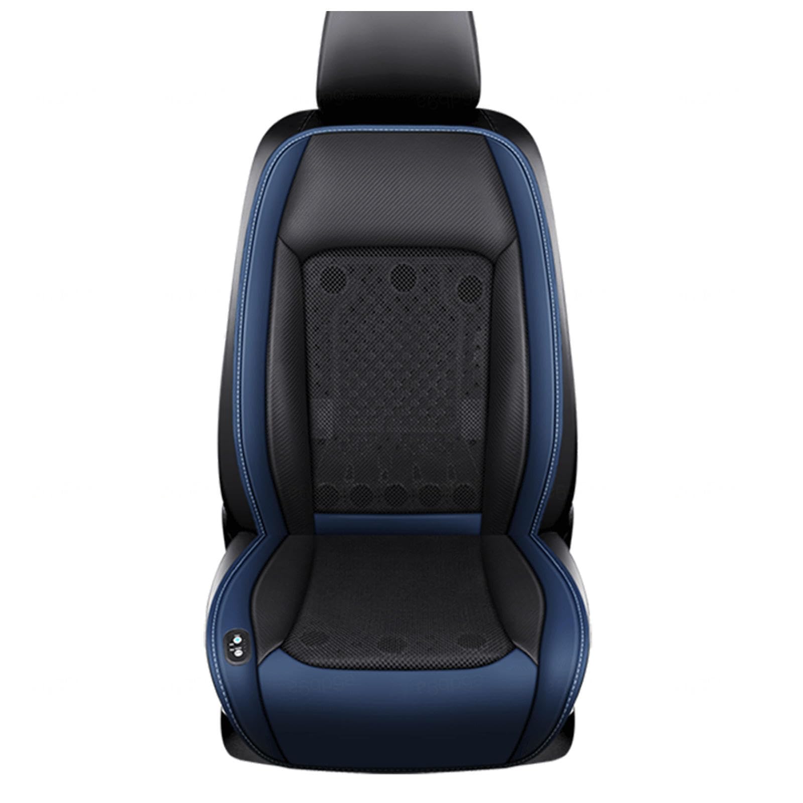 Funda De Asiento De Coche Refrigerante con 24 Ventiladores, 3 Niveles De Viento Ajustables Refrigerada Cojín, Se Adapta a Verano,Blue-12V