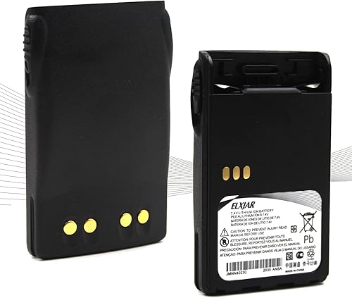 Paquete de 2 baterías de repuesto de iones de litio de 7.4V 1800mAh JMNN4023 para Motorola EX500 EX560 EX560XLS EX600 EX600XLS GP328Plus GP338Plus