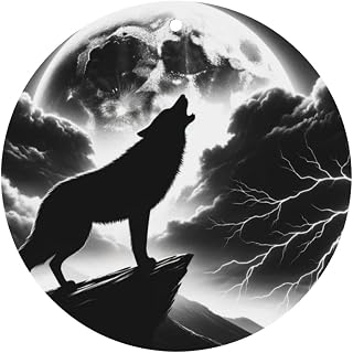 4-Pack Wolf-Howling-Thunderstorm-Power Car Air Freshener, Lavender Scented Hanging Diffuser With String
