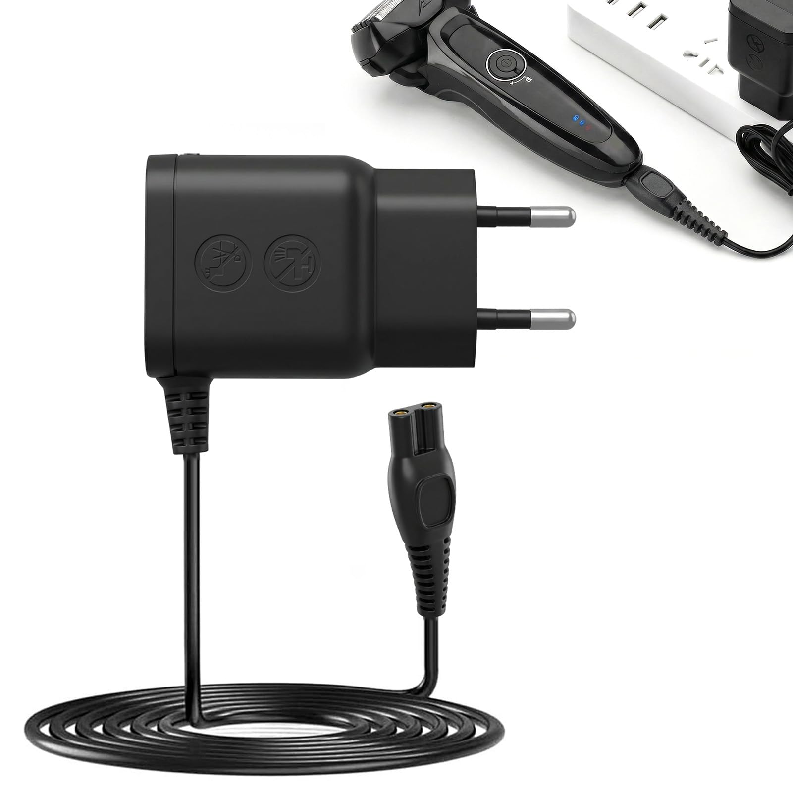 Caricabatterie 15V HQ8505 per tagliacapelli/rasoio, compatibile con i rasoi Philips e Norelco HQ8505 7000, 5000 mg, 5750 mg, 7790 mg, 7770 mg, 7720 BG5020. Caricabatterie 15V per tagliacapelli, 5,4W,