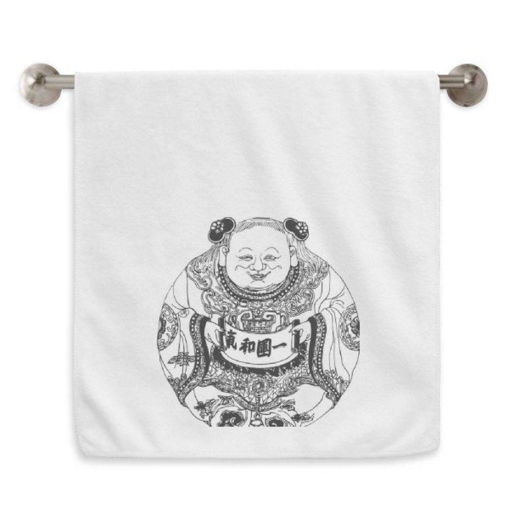 Serviettes moelleuses Dynastie Qing blanches et essuie-mains en coton 13x29 pouces