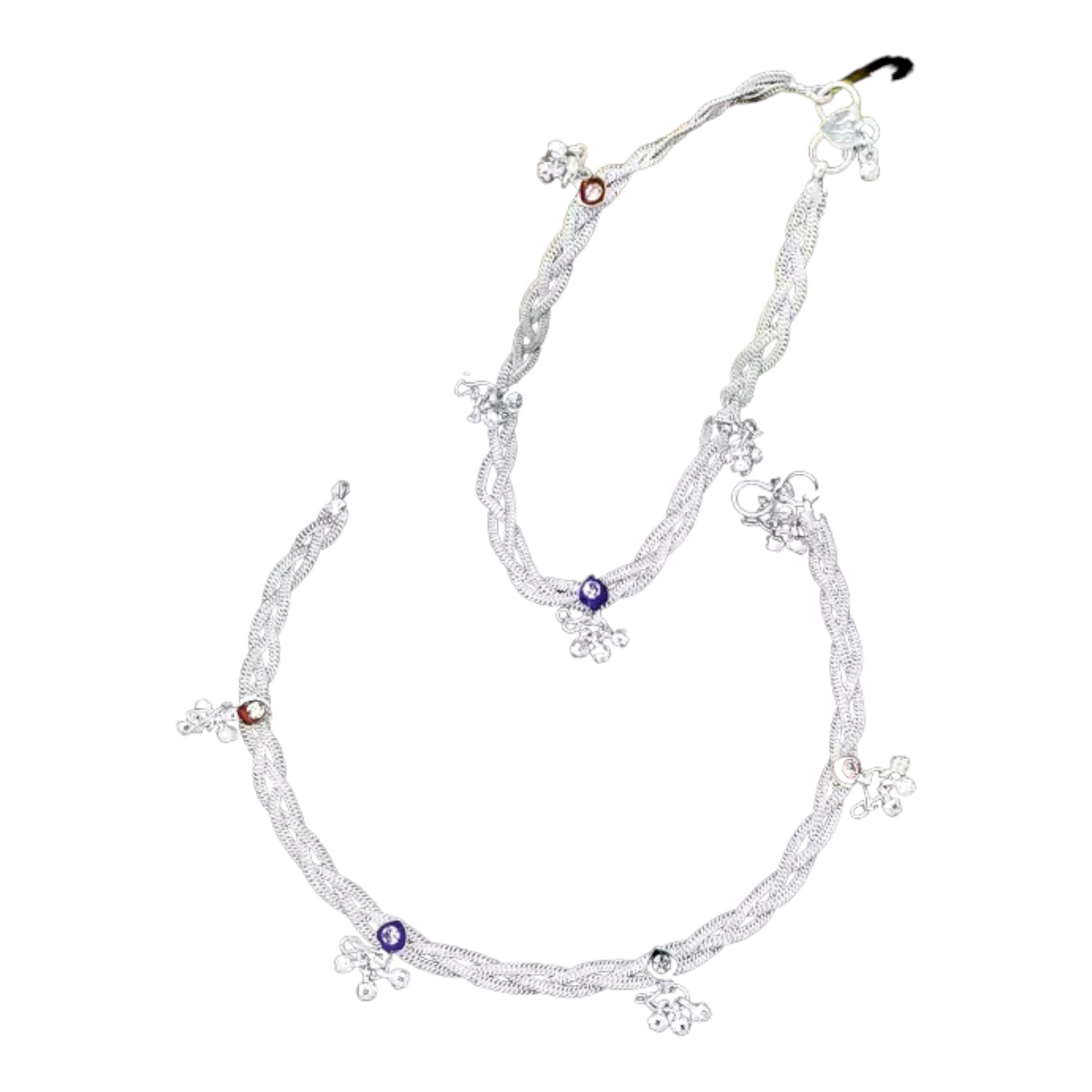 Indian Slim Chain Bell Anklet For Women & Grls-image-48