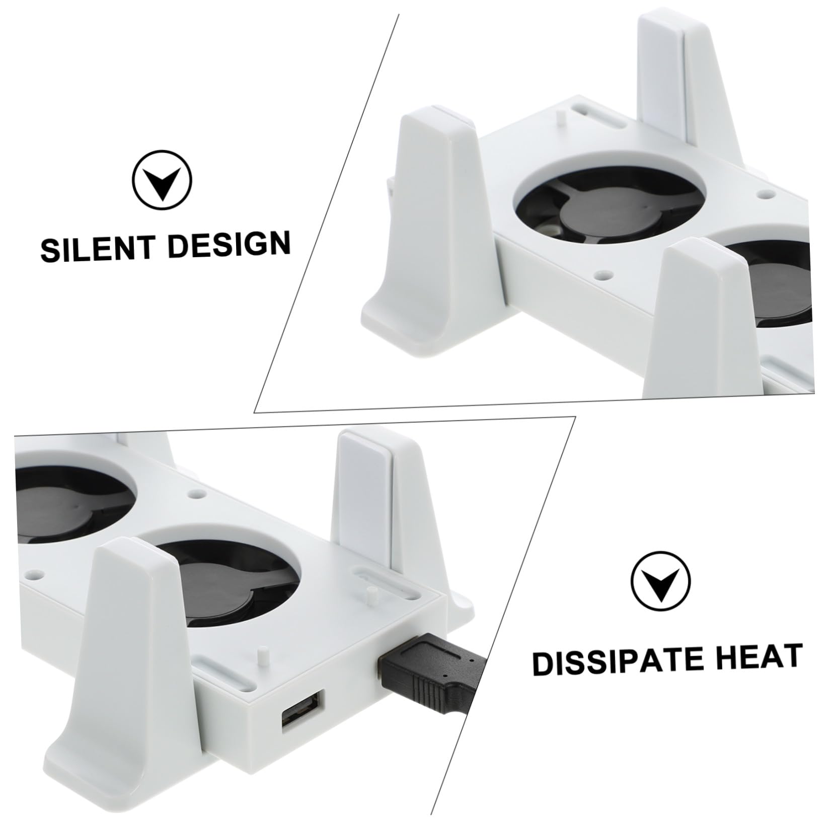 jojofuny 1set Base Verticale Con Ventola Di Raffreddamento Doppia e Hub Usb Per Series Supporto Per Console Con Porte Usb Per Ricarica e Sincronizzazione Dati Funzionamento Regolabile