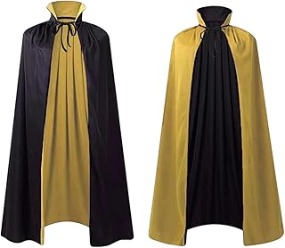 Generisch Capa doble de Halloween con cuello alto, elegante para mujer