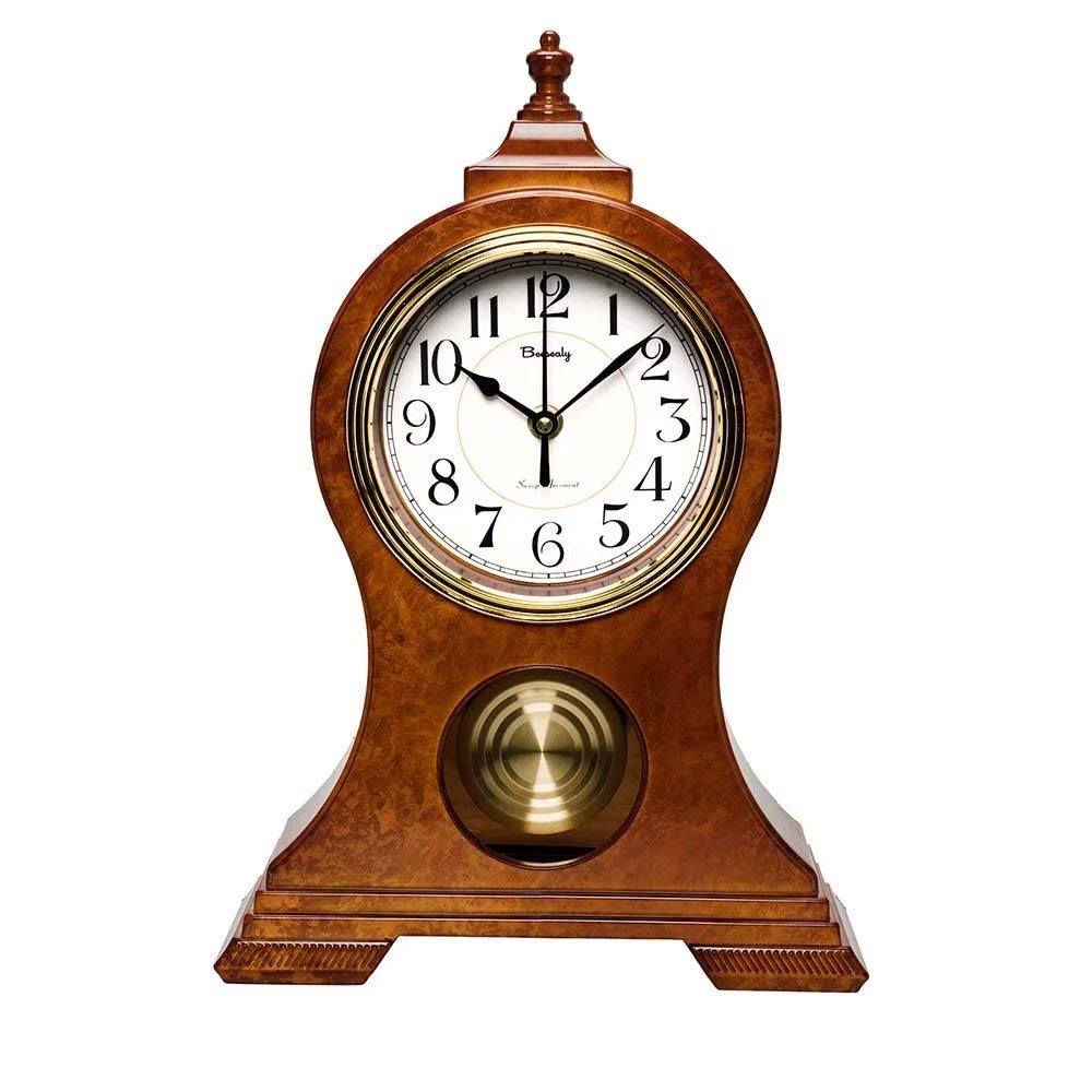 Buy Beesealy Mantel Clock, Modern Silent Mantel Clock, Mantle Clock