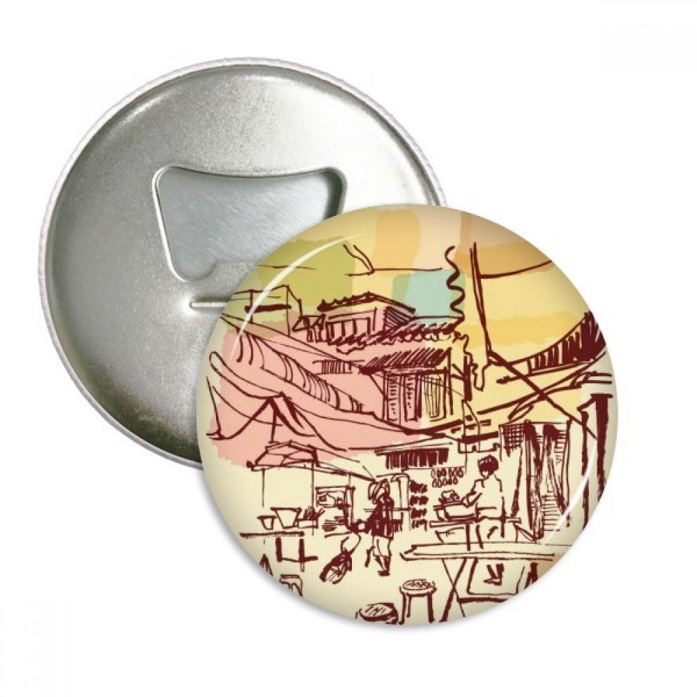 Badge Thaïlande Strokes et aimant décoratif pour égayer votre cuisine et vos soirées