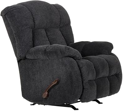 Catnapper Brock Rocker Recliner in Slate Gray Polyester Chenile Fabric