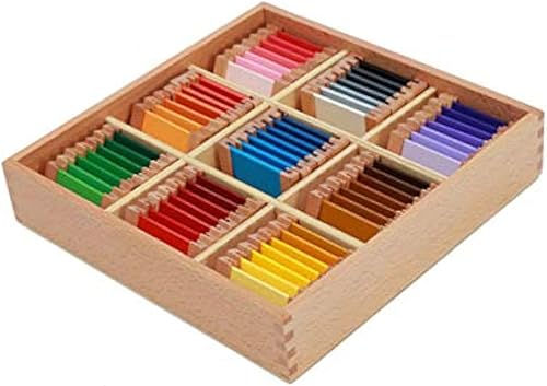 Adena Montessori Tabletas de color (3 caja) - Materiales de caja de color Montessori Herramientas educativas sensoriales