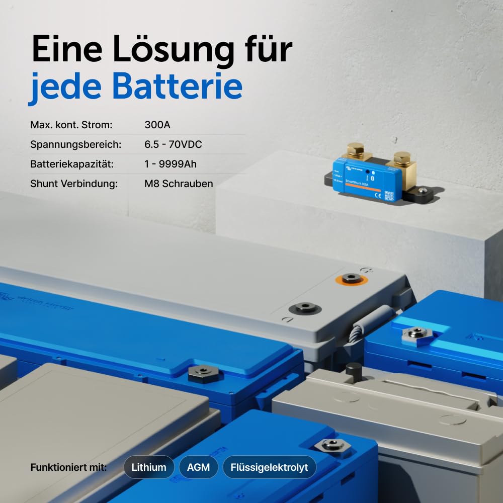 Victron Energy SmartShunt IP65 300A/50mV - Smart Shunt Batteriewächter (Bluetooth)