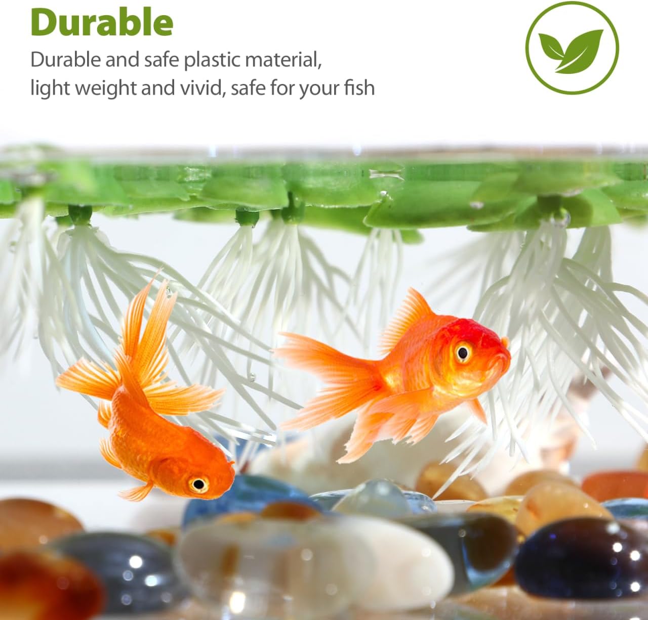 balacoo 36 Pcs Mini Fake Duckweed, Fish Tank Artificial Floating Duckweed, Plastic Aquarium Floating Plants for Fish Tank Pond Landscape Decor image 3