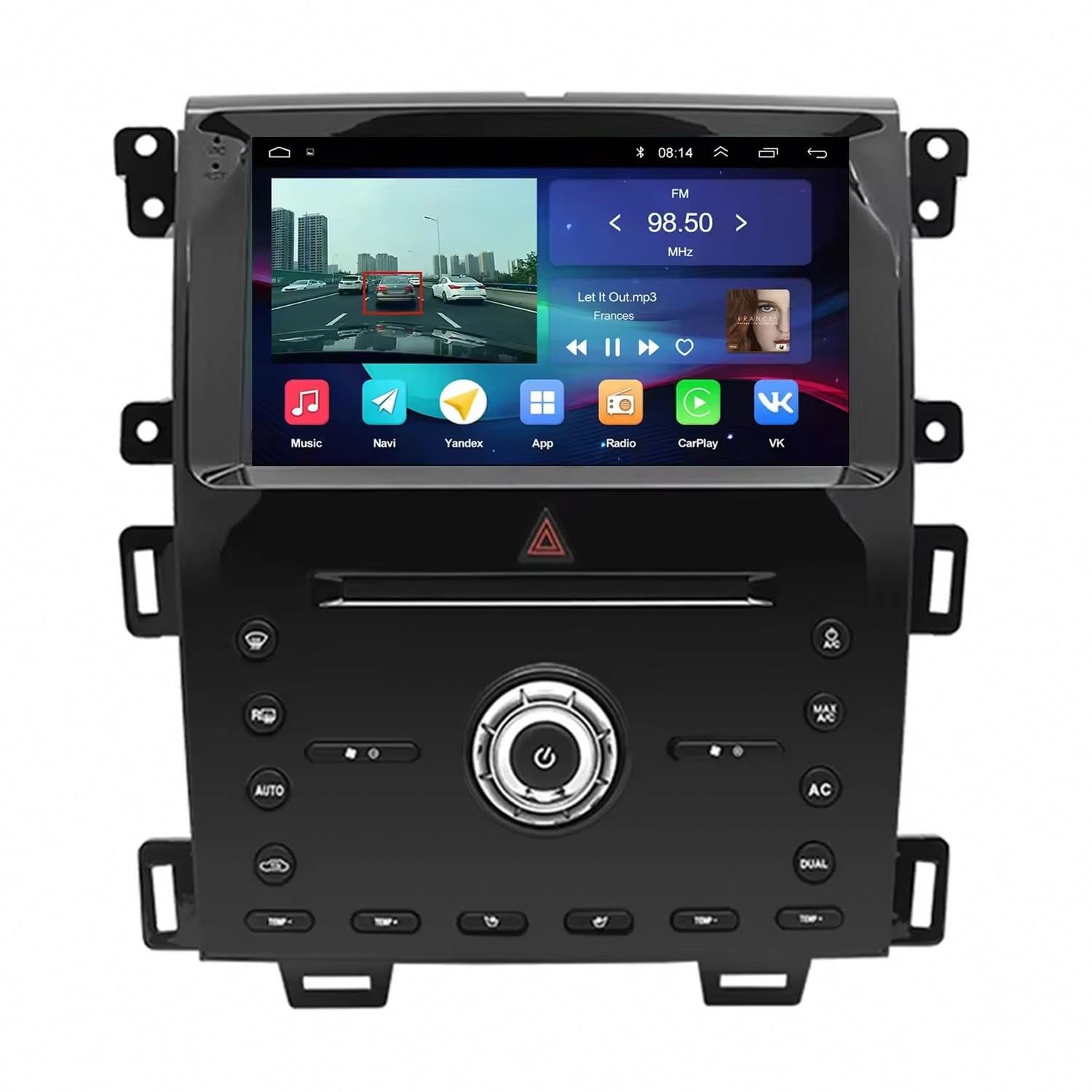 Radio de coche 2 DIN para Ford Edge 2010-2015 con audio estéreo Bluetooth y Mirror Link 8