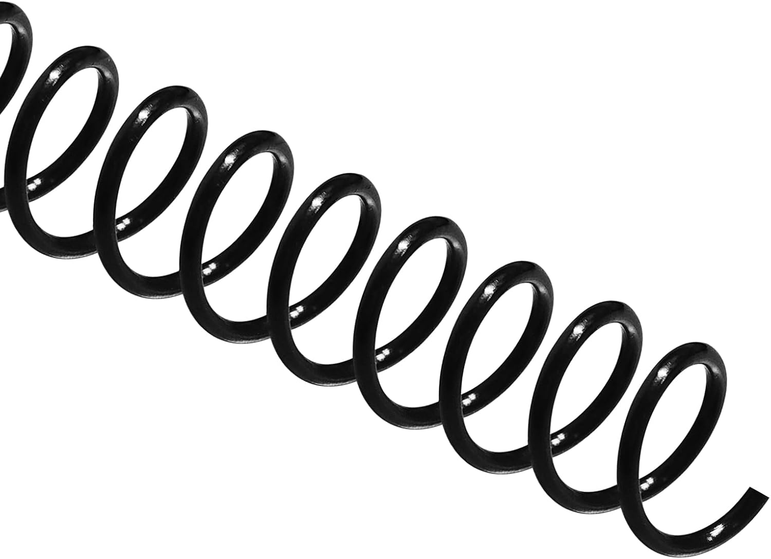 TOTiyea 100 Pack Plastic Spiral Binding Coils, 12mm(1/2") Binding Spirals, 90 Sheet Capacity, 4:1 Pitch, Black