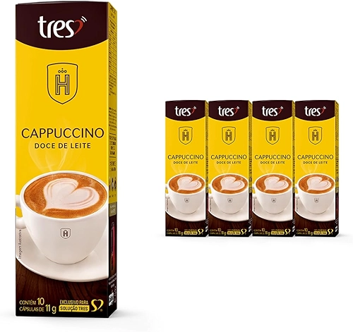 3 Corações Pack Cápsula De Cappuccino Doce De Leite Havanna TRES - 40 un.