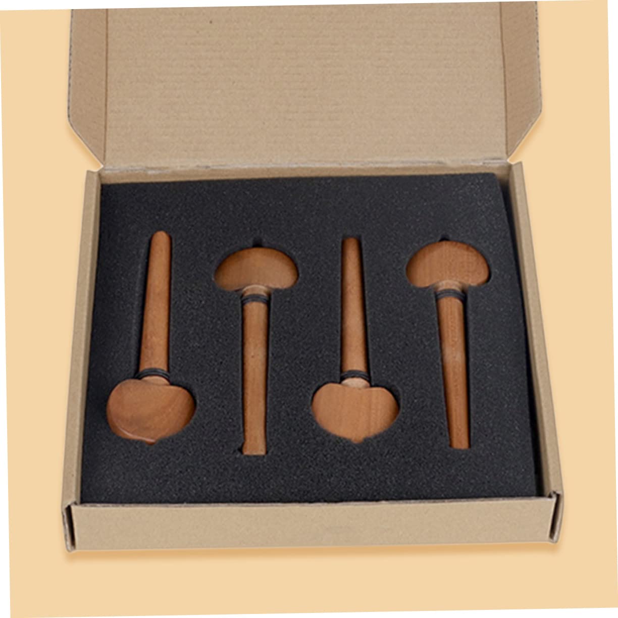 ibasenice 4pezzi Piroli Per Violoncello Legno Massello Accessori Professionali Per Strumenti Musicali Facili Da Usare Per Sintonia Perfetta e Chiara