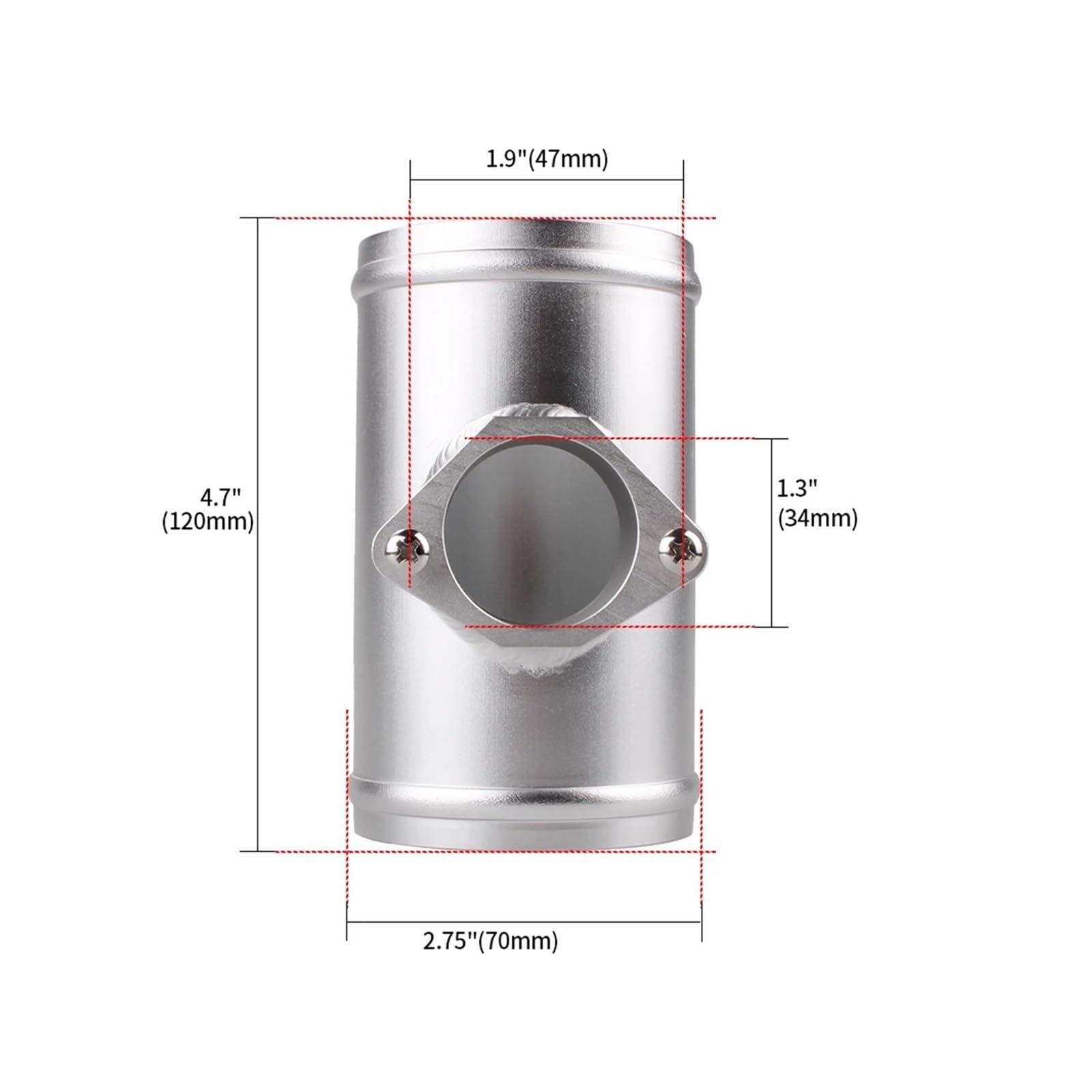 2,5"/2,75"/3" Uchwyt Czujnika Przepływu Powietrza Pasuje Do Cadillaca Volkswagena Adapter Miernika RS-MAF009 Przepływomierz masowy powietrza Miernik