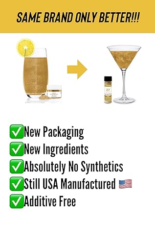 Miniatura 2 de Lux Life Purpurina comestible para bebidas, ingredientes 100% naturales, fabricada en Estados Unidos, purpurina de bebida de grado alimenticio para