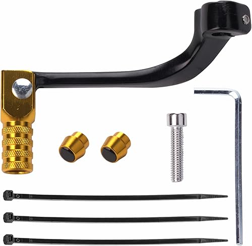 Palanca de cambios de aleación de aluminio para motocicleta CRF BSE 110 TTR 125 motocicleta 250cc 110cc 50cc Dirt Pit Bike (doradonegro)